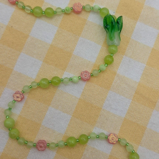 Market Greens Beaded Necklace
