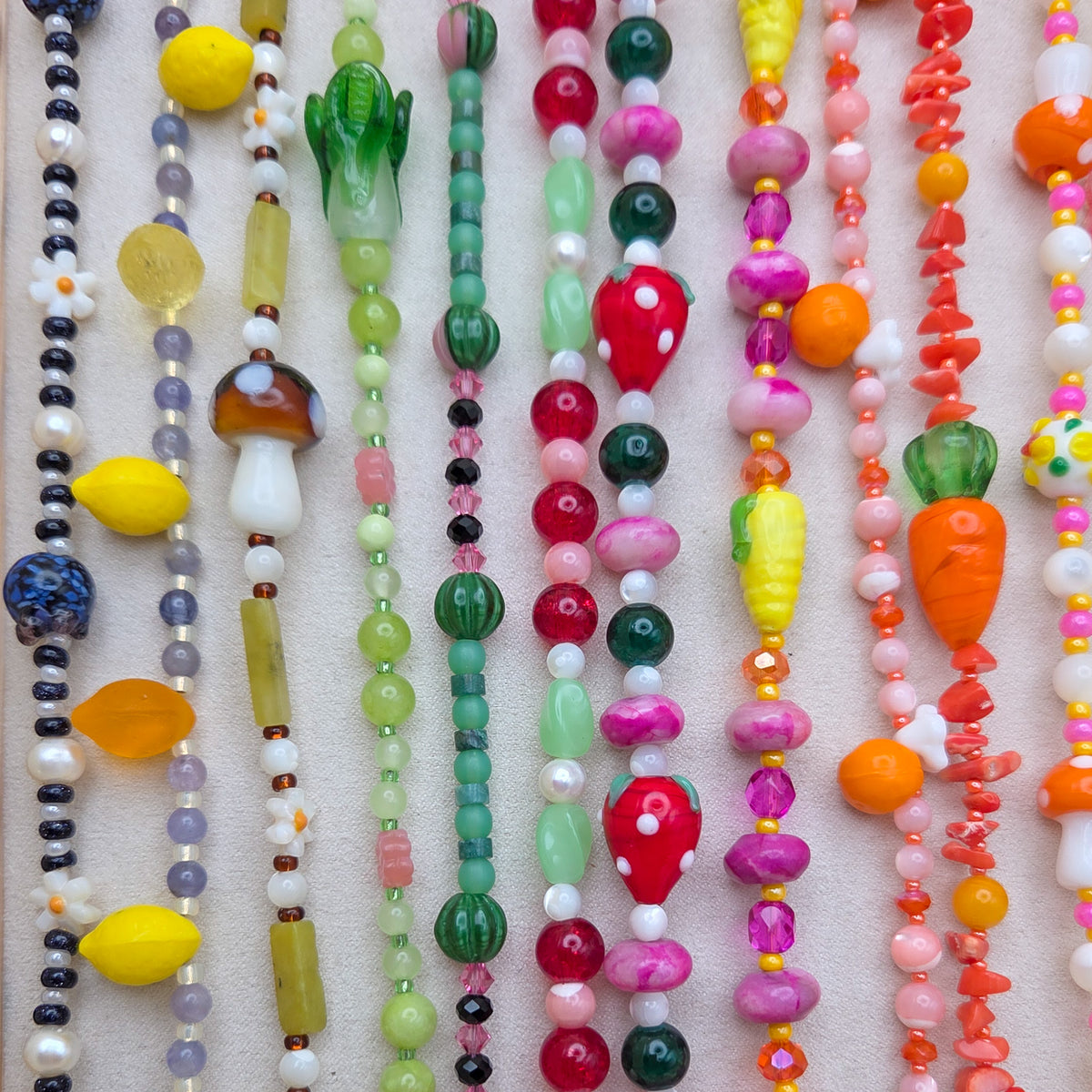 Mushroom Meadow Beaded Bracelet