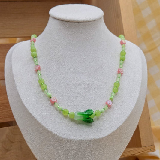 Market Greens Beaded Necklace