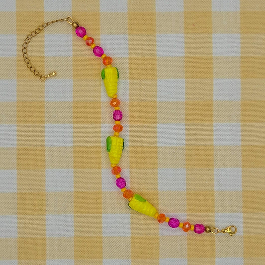 Sweet Corn Glass Beaded Bracelet