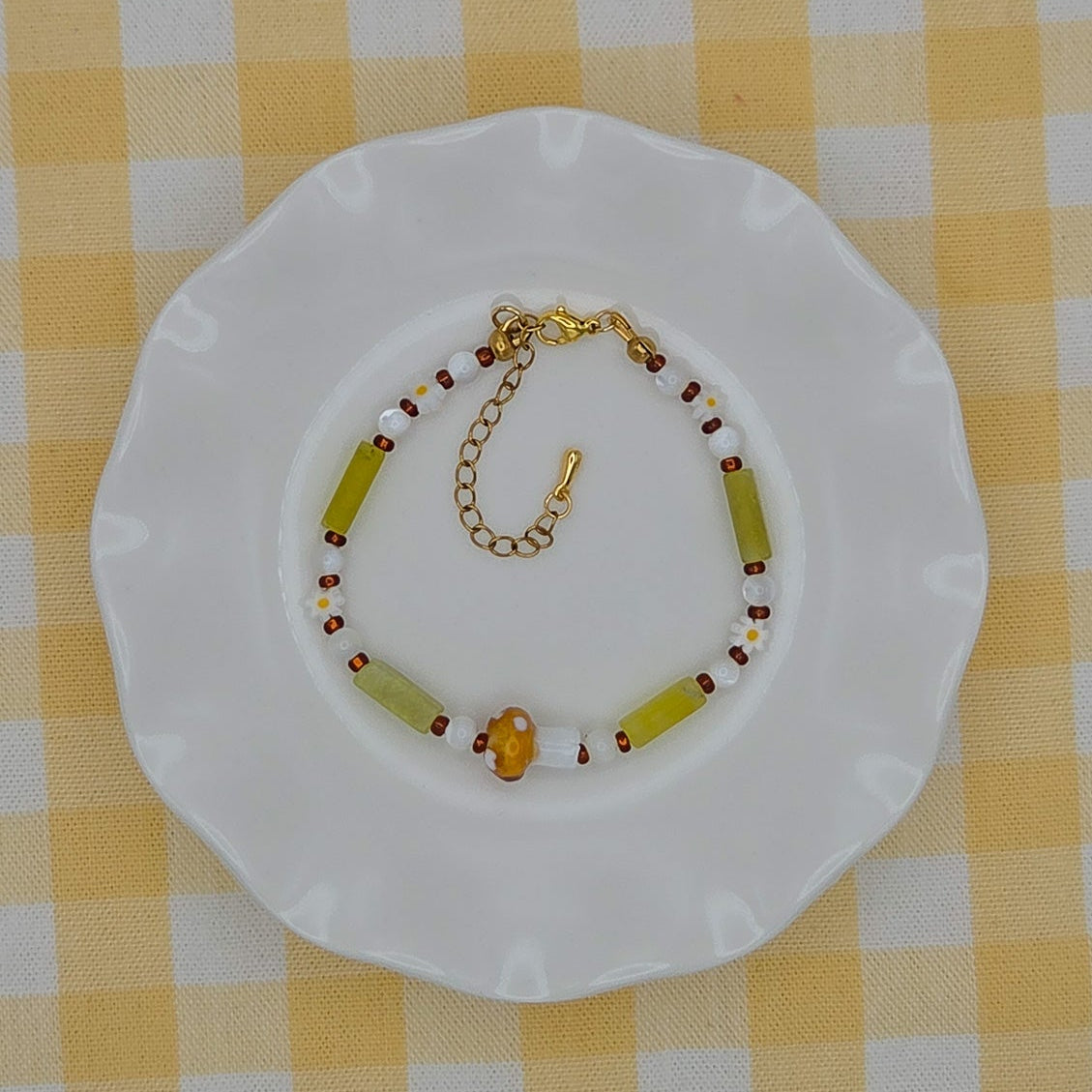 Mushroom Meadow Necklace and Bracelet Set