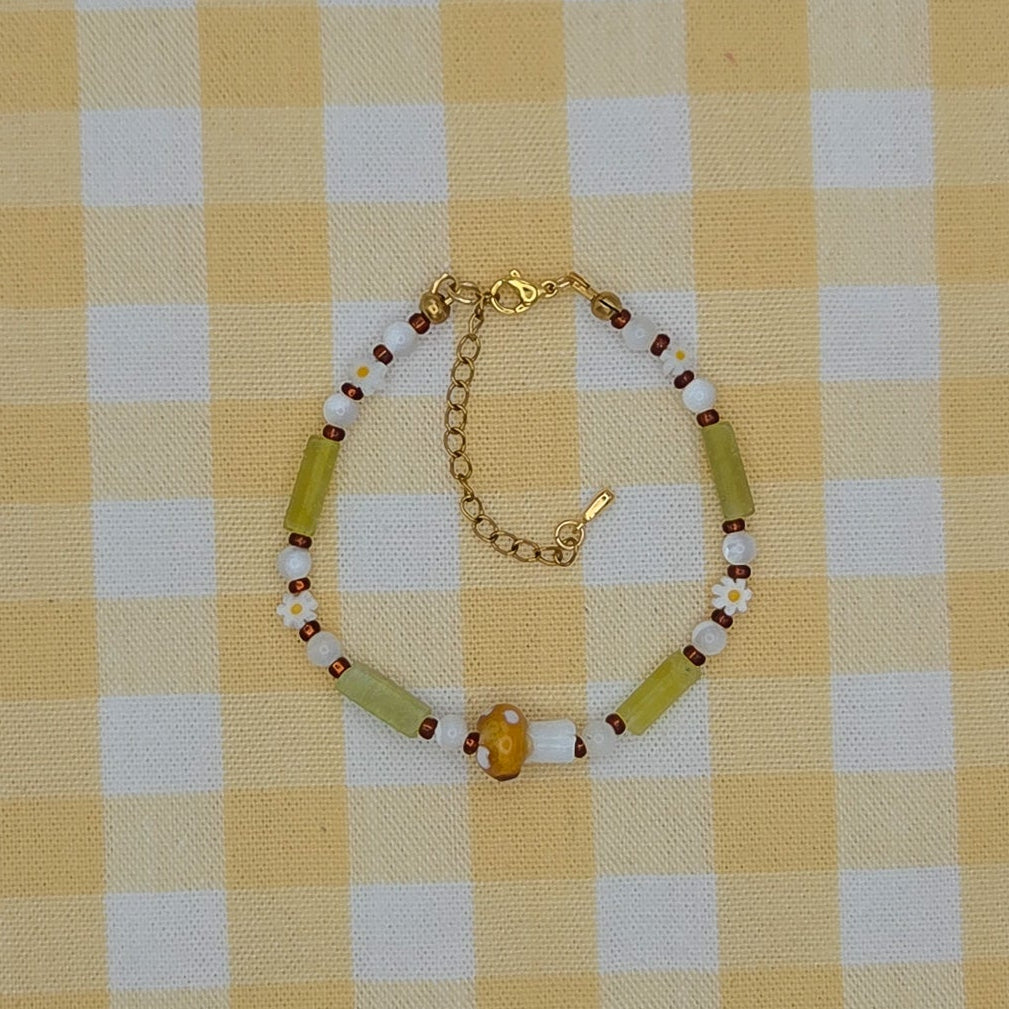 Mushroom Meadow Beaded Bracelet