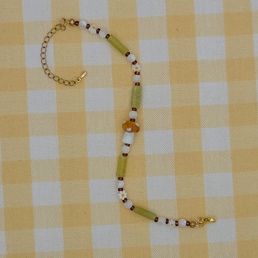 Mushroom Meadow Beaded Bracelet