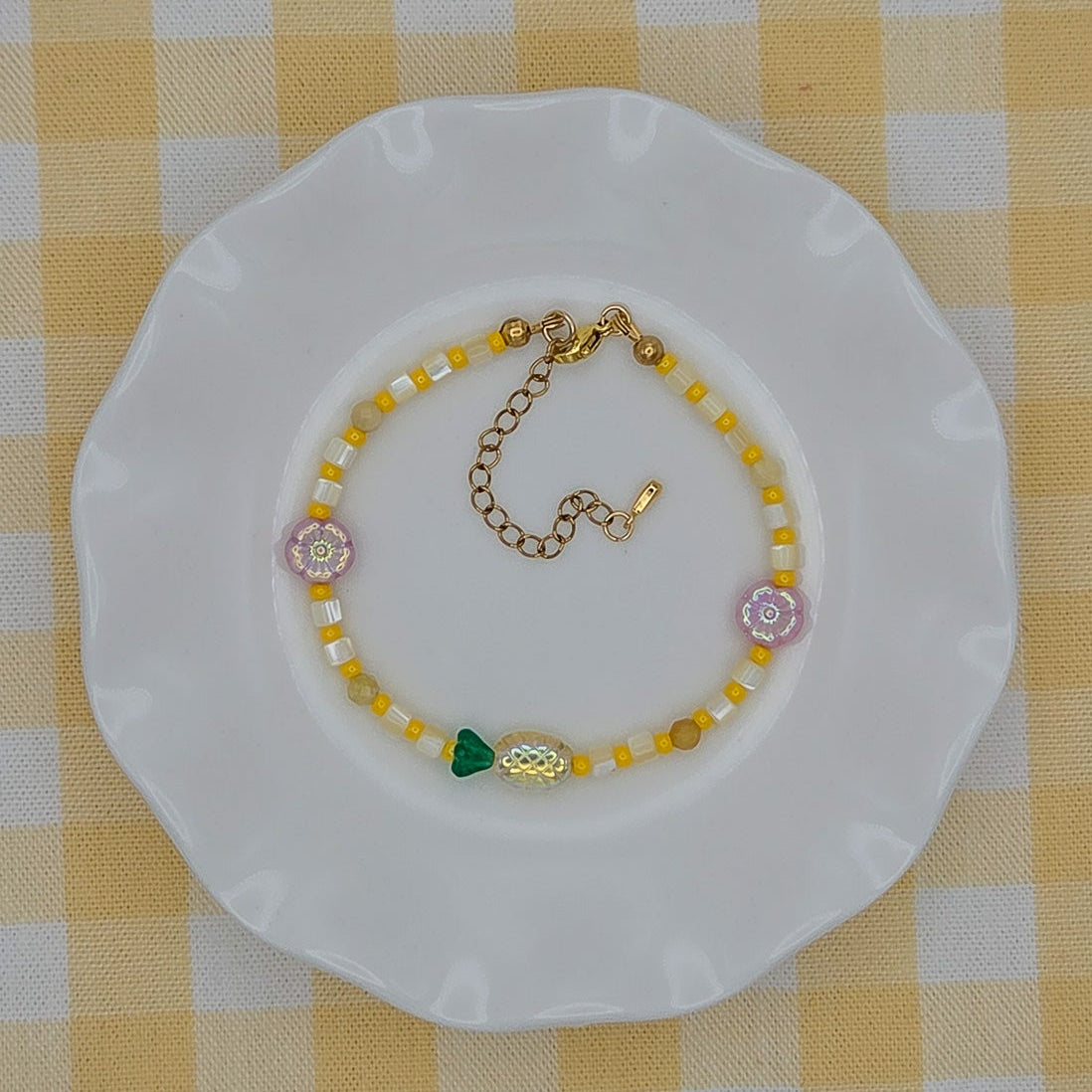 Pineapple Blossom Necklace + Bracelet Set