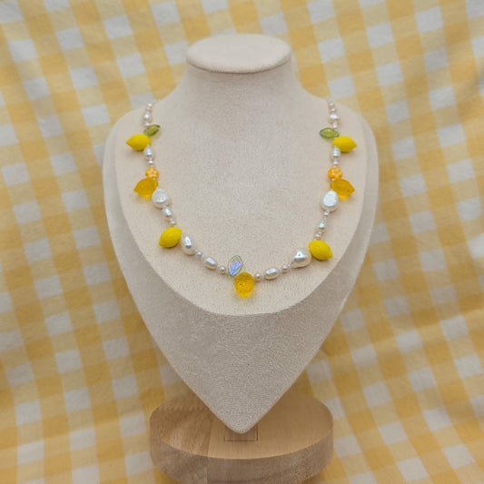 Lemon Blossom Freshwater Pearl Beaded Necklace